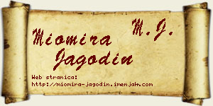 Miomira Jagodin vizit kartica